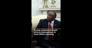 Trump ambushes South Africa’s Ramaphosa in Oval Office meeting | AJ #shorts