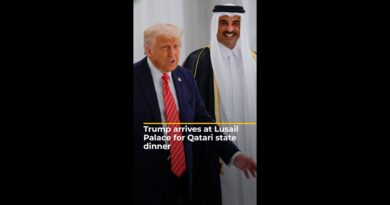 Trump arrives at Lusail Palace for Qatari state dinner | AJ #shorts