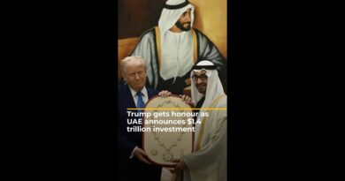 Trump honoured by UAE as country announces $1.4 trillion investment | AJ #shorts