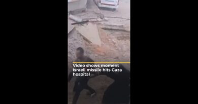 Video shows moment Israeli missile hits Gaza hospital | #ajshorts