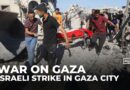 Aftermath of an overnight Israeli strike in Gaza City