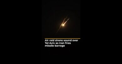 Air raid sirens sound over Tel Aviv as Iran fires missile barrage AJ #shorts