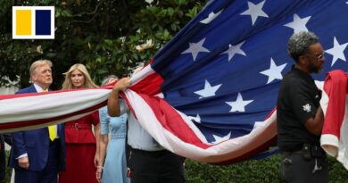 ‘Best in the world’: Trump shows off new giant flagpoles at the White House