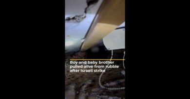 Boy and baby brother pulled alive from rubble after Israeli strike