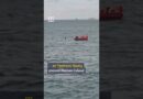 Chinese boy rescued after drifting on paddle board amid typhoon #shorts