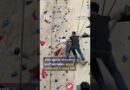 Chinese staff member catches falling climber who forgot safety lock #shorts