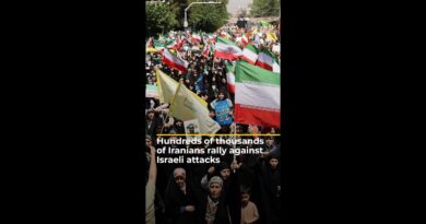 Hundreds of thousands of Iranians rally against Israeli attacks | AJ #shorts