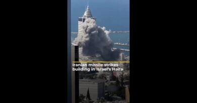Iranian missile strikes building in Israel’s Haifa | AJ #shorts
