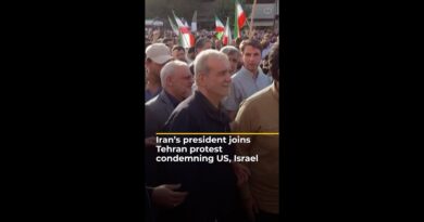 Iran’s president joins Tehran protest condemning US, Israel | AJ#shorts
