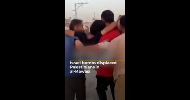 Israel bombs displaced Palestinians in al-Mawasi | AJ#shorts