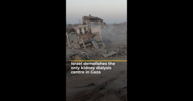Israel demolishes the only kidney dialysis centre in Gaza | AJ #shorts