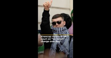 Kneecap rapper in UK court on “terrorism” charge over flag | AJ #shorts