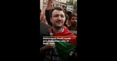 Mahmoud Khalil leads pro-Palestine rally in New York | AJ #shorts