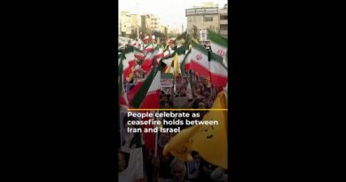 People celebrate as ceasefire holds between Iran and Israel | AJ #shorts