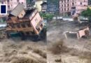 Riverside houses collapse after heavy rainfall hits southwestern China