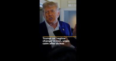 Trump: no ‘regime change’ in Iran, urges calm after strikes | AJ #shorts