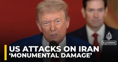 Trump says US strikes caused ‘monumental damage’ at Iran nuclear sites