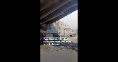 Two Russian bridges collapse near Ukraine within hours | AJ #shorts