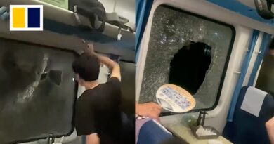 Chinese man smashes train window after collision traps passengers on hot day
