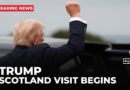 Donald Trump arrives in Scotland ahead of four-day visit