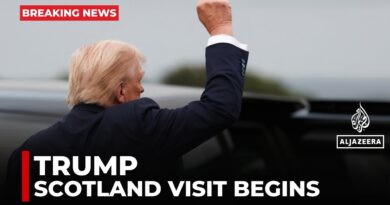 Donald Trump arrives in Scotland ahead of four-day visit