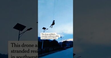 Drone Rescues Man From Flood in China