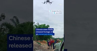 Drone rescues man from flooded river in China | DW News