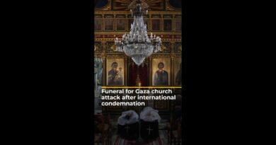 Funeral for Gaza church attack after international condemnation | AJ #shorts
