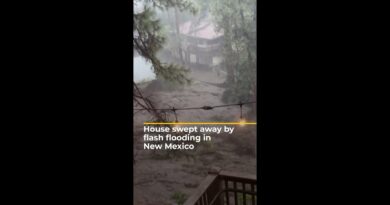 House swept away by flash flooding in New Mexico | AJ #shorts