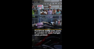 Hundreds bang pots, pans in London in Gaza hunger crisis protest | #ajshorts