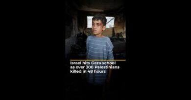 Israel strikes Gaza school as over 300 Palestinians killed in 48 hours | AJ #shorts