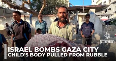Israeli air attack kills sleeping families in Gaza City as rescuers pull child’s body from rubble