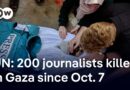 Israeli military kills nearly 30 civilians at Gaza cafe popular with journalists | DW News