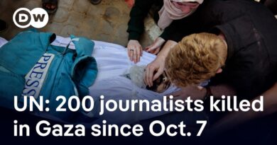 Israeli military kills nearly 30 civilians at Gaza cafe popular with journalists | DW News