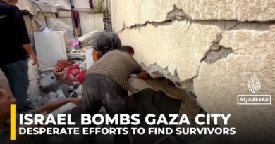 Israeli strikes flatten homes in Gaza City as rescuers dig through rubble with their bare hands