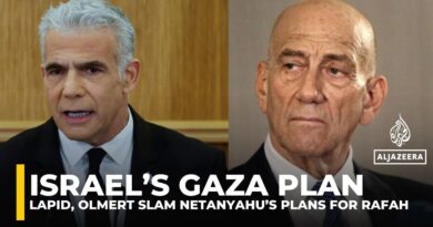 Lapid, Olmert slam Israel’s plans for ‘concentration camps’ in Gaza’s Rafah