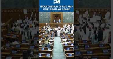 Lok Sabha adjourned again within minutes of starting amid opposition shouting and sloganeering.