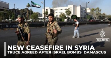 New ceasefire agreed in southern Syria following Israeli strikes on Damascus
