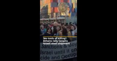 ‘No tools of killing’: Athens rally targets Israeli steel shipment | #ajshorts