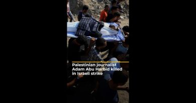 Palestinian journalist Adam Abu Harbid killed in Israeli strike | AJ #shorts
