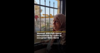Palestinian woman watches Israel demolish home in occupied West Bank | AJ#shorts
