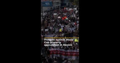 Protests against World Cup property speculation in Mexico City | AJ #shorts