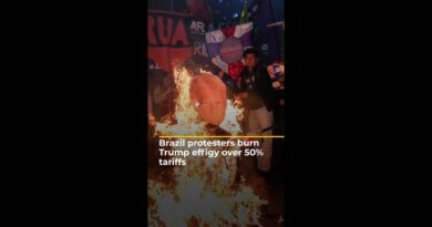 Protests in Brazil condemn Trump’s 50% tariffs | AJ #shorts