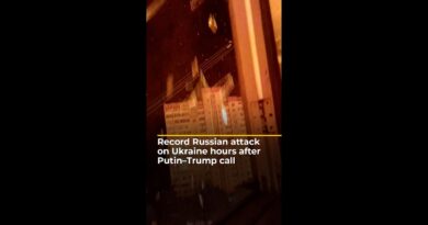 Record Russian attack on Ukraine hours after Putin–Trump call | AJ #shorts