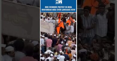 #Shorts | MNS Workers Protest In Mira Bhayandar Area Over Language Row | Marathi | Raj Thackeray