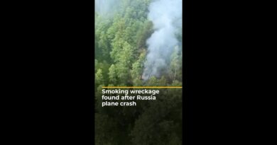Smoking wreckage found after Russia plane crash | AJ #shorts