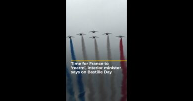 Time for France to ‘rearm’, interior minister says on Bastille Day | AJ #shorts