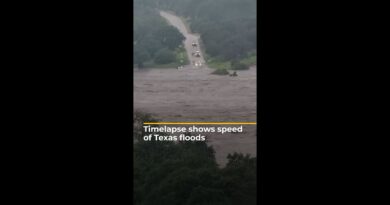 Timelapse shows speed of Texas floods | AJ #shorts