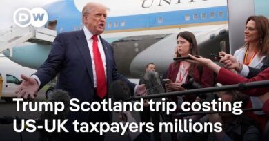 Trump lands in Scotland for private trip combining business, politics and golf | DW News