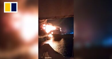 Vessel catches fire as Typhoon Wipha hits Hong Kong